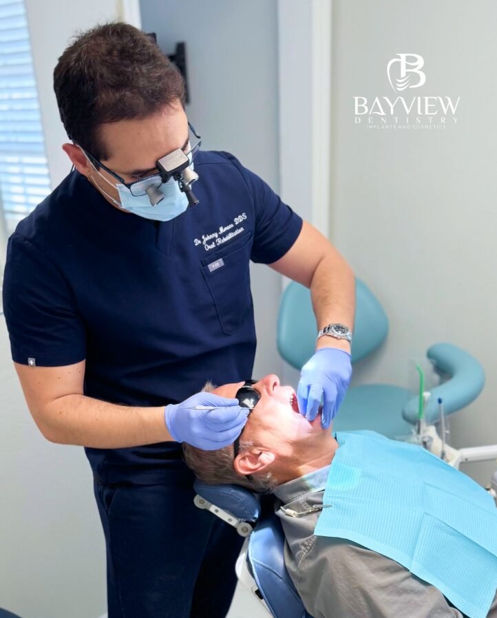 Dental care procedure at Bayview Dentistry clinic